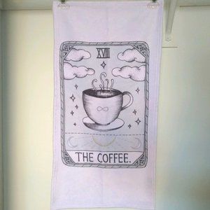 The Coffee Tarot Card Hand Towel by Barlena